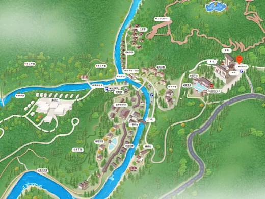 霍山结合景区手绘地图智慧导览和720全景技术，可以让景区更加“动”起来，为游客提供更加身临其境的导览体验。